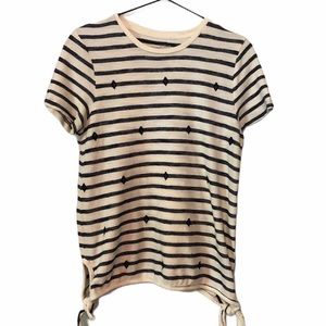 Universal Thread Navy and White Striped Top